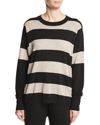 Minnie Rose Long Sleeve Striped Pullover Top
