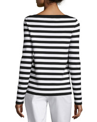 Michael Kors Michl Kors Collection Striped Boat Neck Sweater