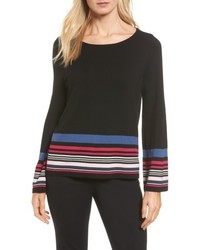 Vince Camuto Stripe Bell Sleeve Sweater