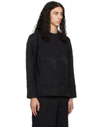 Byborre Black Paneled Sweatshirt