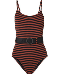 Solid & Striped The Nina Striped Ribbed Swimsuit