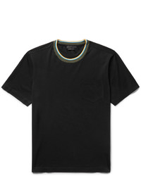 Prada Contrast Trimmed Stretch Cotton Jersey T Shirt