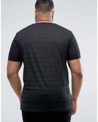 Asos Plus Longline T Shirt With Self Sheer Stripe