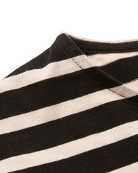 Saint Laurent Slim Fit Striped Cotton T Shirt