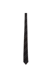 Givenchy Black And White Silk Pinstripes Tie
