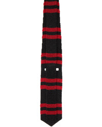 Our Legacy Black Red Knitted Frat Neck Tie