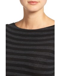 Eileen Fisher Petite Stripe Fine Gauge Merino Knit Tunic Top
