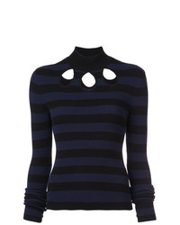 Rosie Assoulin Cut Out Detail Striped Sweater