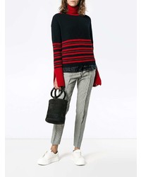 Moncler High Neck Striped Knitted Jumper