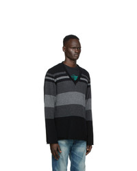 Undercover Black Stripe V Neck Sweater