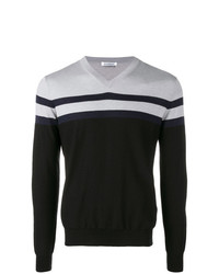 Dirk Bikkembergs Panelled Stripe Sweater