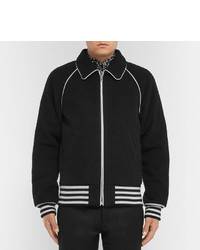 Marc Jacobs Stripe Trimmed Wool Bomber Jacket