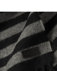 Saint Laurent Striped Wool Scarf