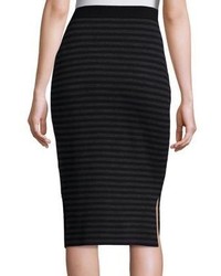 Eileen Fisher Striped Merino Wool Blend Skirt