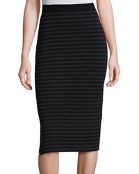Eileen Fisher Striped Merino Wool Blend Skirt