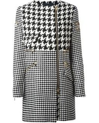 Marco Bologna Zipped Houndstooth Coat