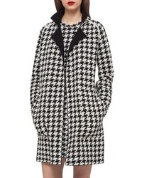 Akris Reversible Houndstooth Double Face Cashmere Coat