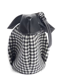 Loewe Mini Bunny Tweed Leather Crossbody Bag With Genuine