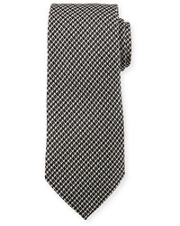 Tom Ford Iridescent Houndstooth Print Silk Tie