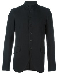 Ann Demeulemeester Band Collar Fitted Jacket