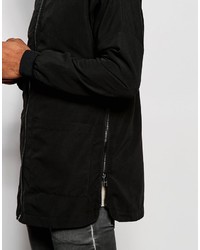 Asos Brand Coach Jacket With Side Zip In Black