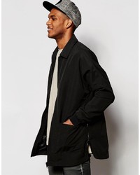 Asos Brand Coach Jacket With Side Zip In Black