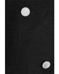 Proenza Schouler Asymmetric Frayed Boucl Tweed Jacket Black