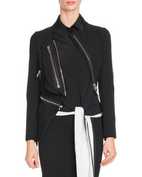 Givenchy Asymmetric Multi Zip Jacket Black