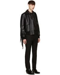 Givenchy Black Fringed Aviator Jacket