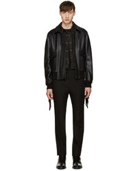 Givenchy Black Fringed Aviator Jacket