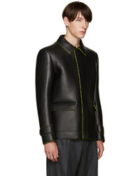 Fendi Black Shearling Collar Jacket