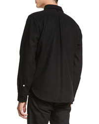 rag & bone Button Down Shirt Jacket Black