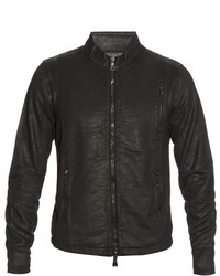 John Varvatos Coated Cotton Zip Front Jacket
