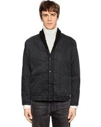 Levi's Cotton Jacket With Faux Shearling Lining