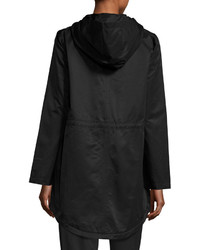 Eileen Fisher Cottonnylon Hooded Jacket Black
