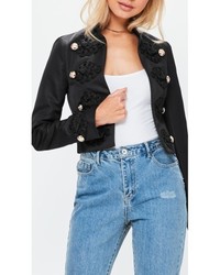 Missguided Crop Military Jacket
