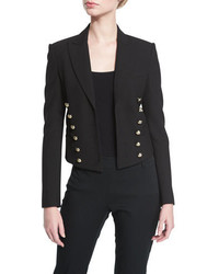 Burberry Cropped Military Jacket Black