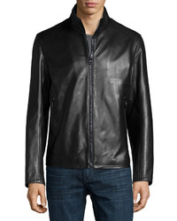 Andrew Marc Dorset Leather Jacket Black