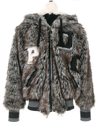 Dolce & Gabbana Faux Fur Hooded Jacket
