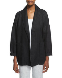 Eileen Fisher Heavy Linen Jacket With Pockets