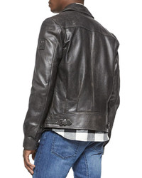 Belstaff Heritage Ryder Faded Leather Jacket Black