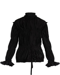 J.W.Anderson High Neck Pleated Crepe De Chine Jacket