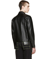 John Lawrence Sullivan Johnlawrencesullivan Black Leather Layered Jacket