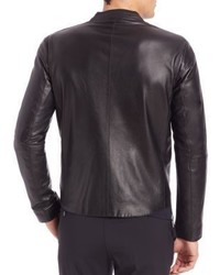 Emporio Armani Long Sleeve Leather Jacket