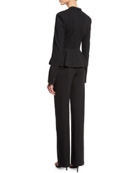 Donna Karan Long Sleeve Peplum Jacket Black