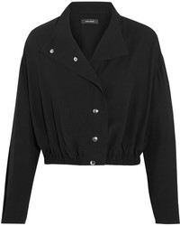 Isabel Marant Lynton Wool Blend Crepe Jacket Black