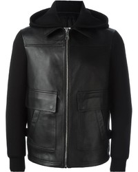 Neil Barrett Leather Hooded Jacket