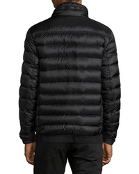 Moncler Norbert Nylon Jacket With Hidden Hood Black