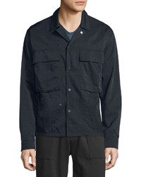 Vince Nylon Twill Shirt Jacket Black