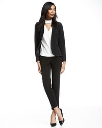 Neiman Marcus One Button Suiting Jacket Black